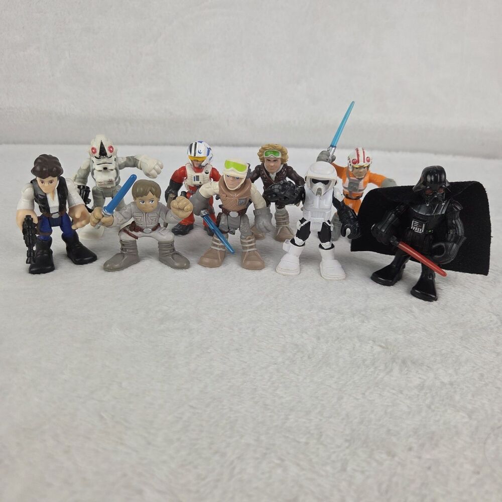 Hasbro Star Wars Galactic Heroes Figures Lot Of 9 Darth Vader Luke Han
